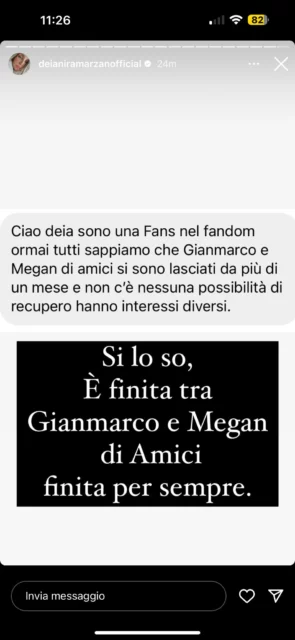 Il rumor sulla relazione finita tra Gianmarco e Megan di Amici 22