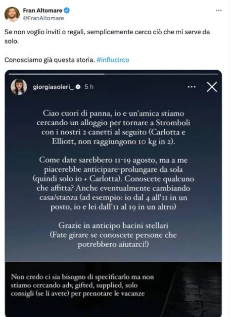 Alcune delle critiche a Giorgia Soleri