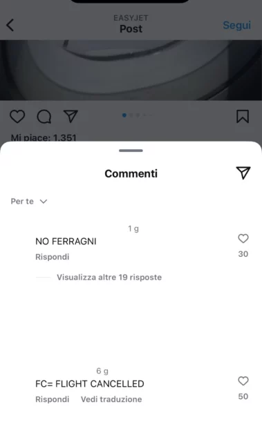 Altri commenti negativi verso l'influencer 