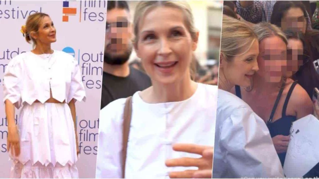 Kelly Rutherford, bagno di folla all'Outdoor Film Festival