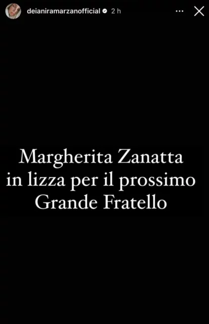 La storia Instagram di Deianira Marzano sul Grande Fratello (GF)