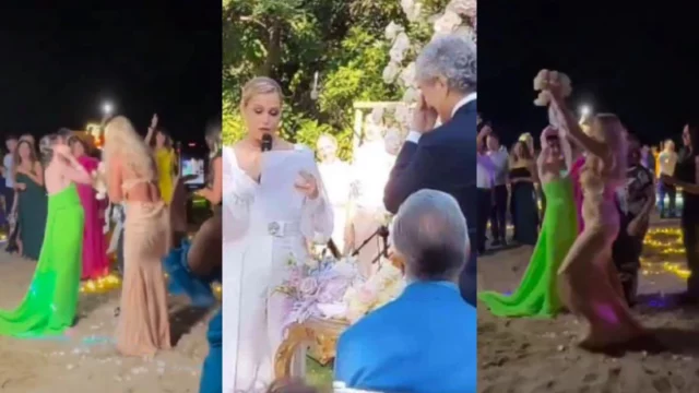 valeria marini bouquet lanciato matrimonio simona ventura video