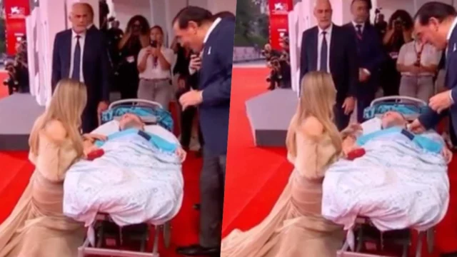 Angelina Jolie incontra un fan malato sul red carpet di Venezia