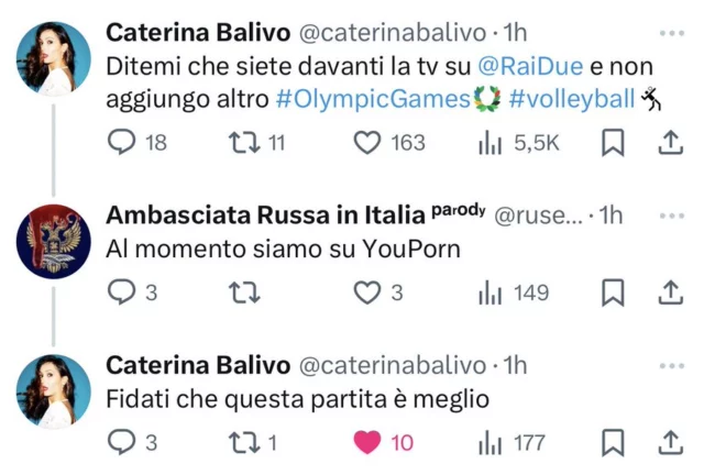 Il divertente commento di Caterina Balivo 