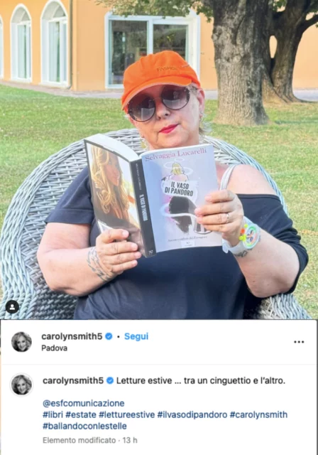 Il post Instagram di Carolyn Smith per Selvaggia Lucarelli