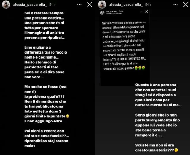 Le storie Instagram di Alessia di Temptation Island