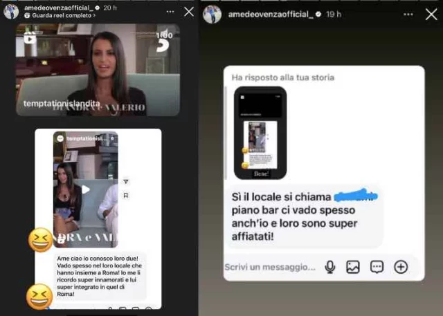 Le storie di Amedeo Venza su Temptation Island - segnalazioni