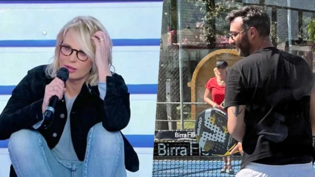 Maria De Filippi gioca a tennis con il figlio Gabriele