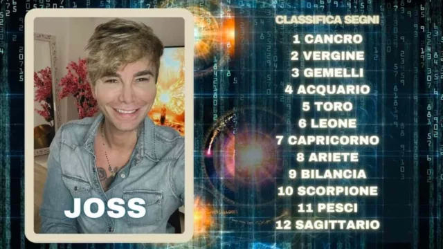 Oroscopo di Joss dal 19 al 25 agosto: la classifica della settimana