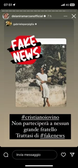 Smentito il rumor su Cristiano Iovino al Grande Fratello