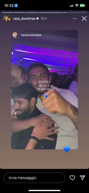 Maika e Raul Dumitras insieme a una festa