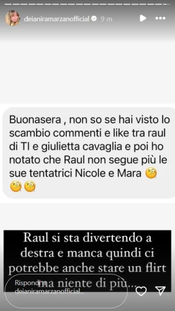 La segnalazione su Raul Dumitras e Giulia CavagliÃ 