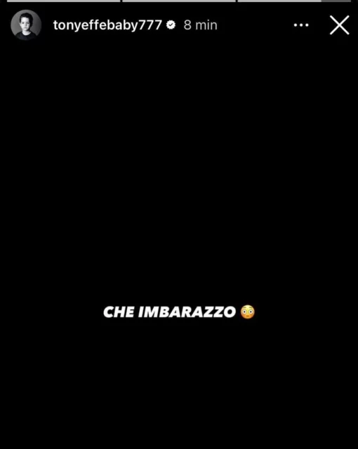 La risposta di Tony Effe a Fedez - Instagram stories