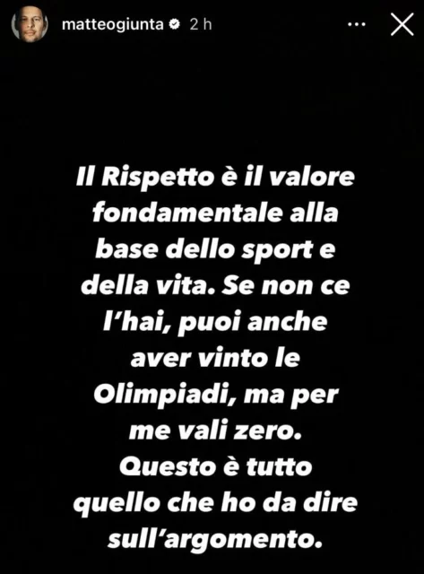 La storia Instagram di Matteo Giunta