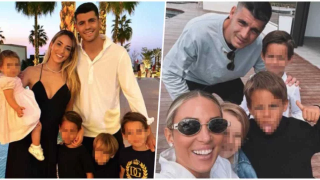 Morata e Alice avvistati di nuovo insieme per il primo giorno di scuola dei figli