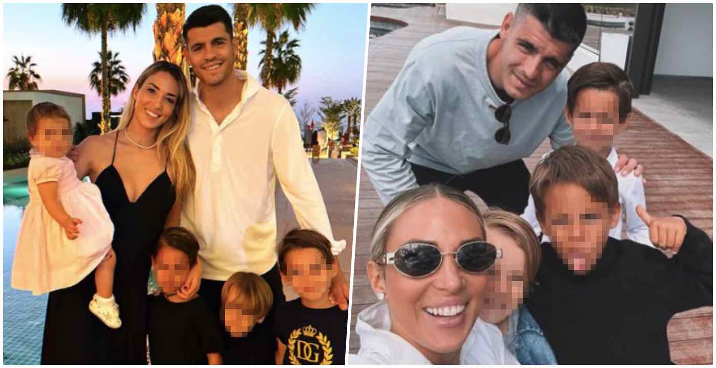 Morata e Alice avvistati di nuovo insieme per il primo giorno di scuola dei figli