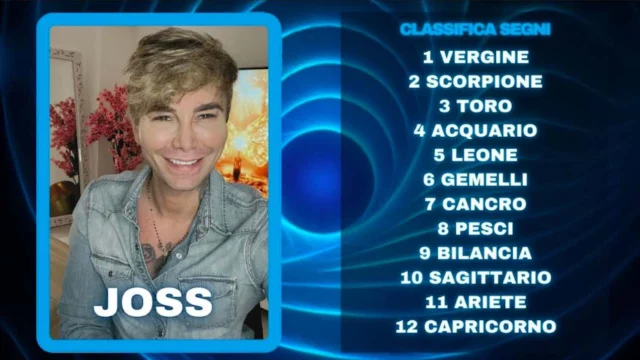 Oroscopo di Joss dal 16 al 22 settembre: classifica della settimana