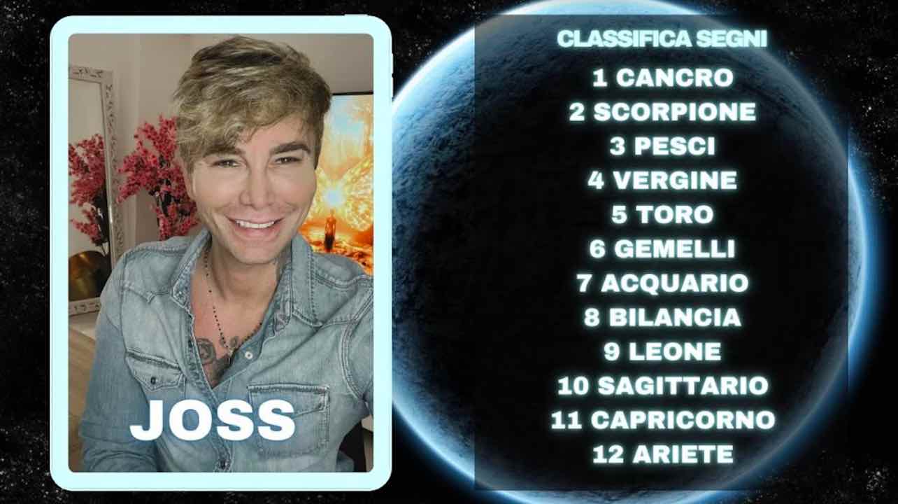 Oroscopo di Joss dal 30 settembre al 6 ottobre: la classifica