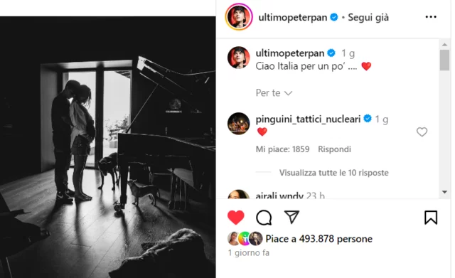 Il post con cui Ultimo Ã¨ tornato sui social