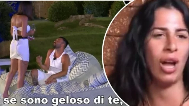 Antonio fa una scenata di gelosia alla tentatrice Saretta