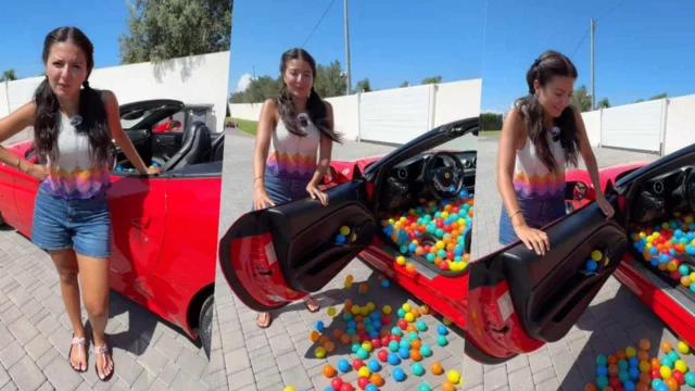 Me Contro Te, Sofì riempie di palline colorate la Ferrari di Luì