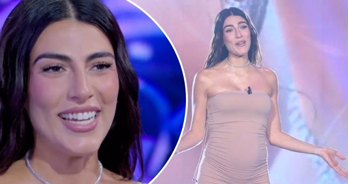 Giulia Salemi rivela in diretta a Verissimo il sesso del bambino e quando nascerà (VIDEO)