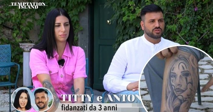 Temptation Island, Antonio ha tatuato il volto della fidanzata Titty (FOTO)