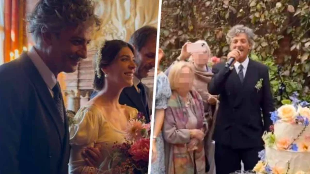 Fiorello accompagna la figlia Olivia all'altare, poi fa un karaoke