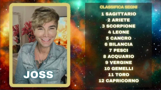 Oroscopo di Joss dal 21 al 27 ottobre: la classifica della settimana