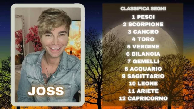 Oroscopo di Joss dal 7 al 13 ottobre: la classifica dei segni