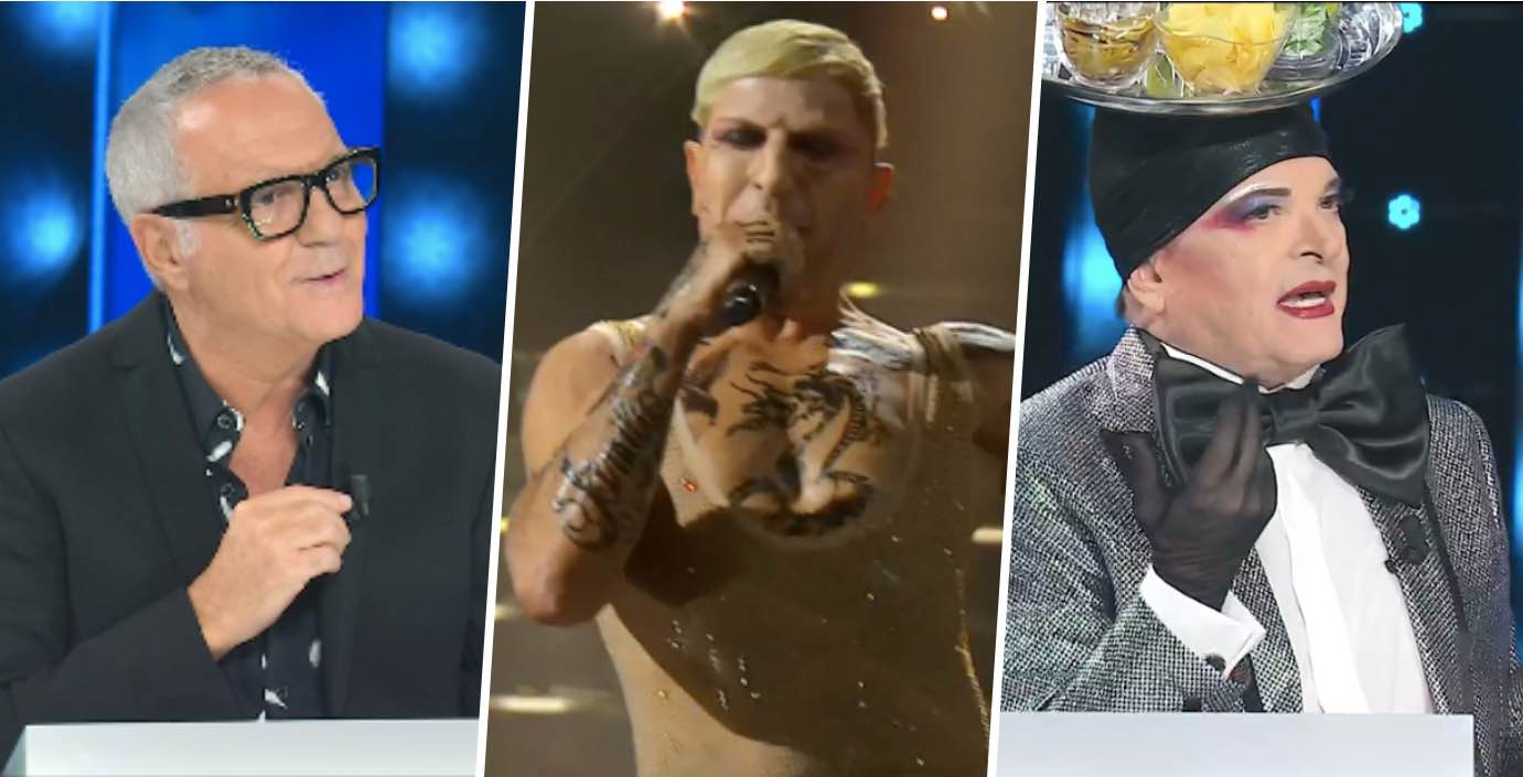 Roberto Ciufoli esibizione Tale e Quale Show che imita Achille Lauro