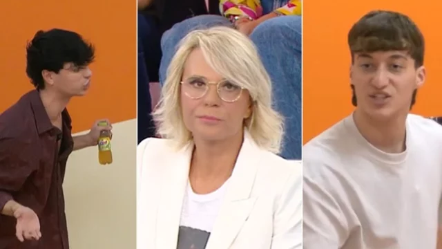 Maria De Filippi in casetta per sedare una lite tra Trigno e Vybes