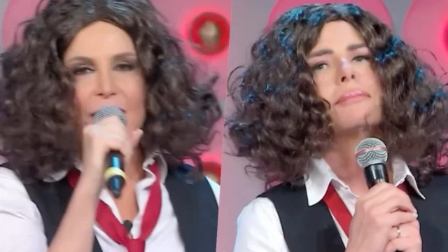 Simona Ventura e Paola Perego diventano Ambra e cantano T'Appartengo