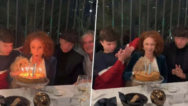 Beatrice Luzzi festeggia il compleanno con i figli e l'ex compagno