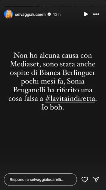 La storia Instagram di Selvaggia Lucarelli