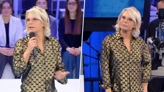 Maria De Filippi opta per una camicia d’alta moda ad Amici