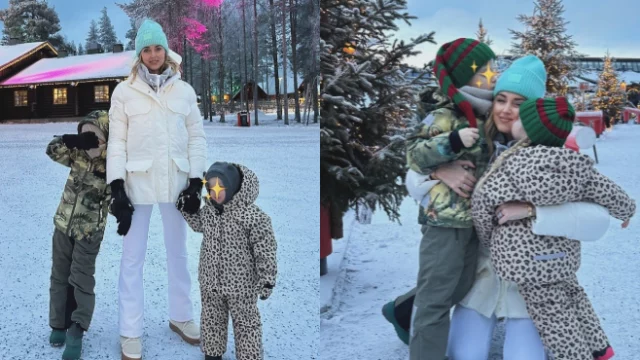 Chiara Ferragni in Lapponia con i figli a incontrare Babbo Natale