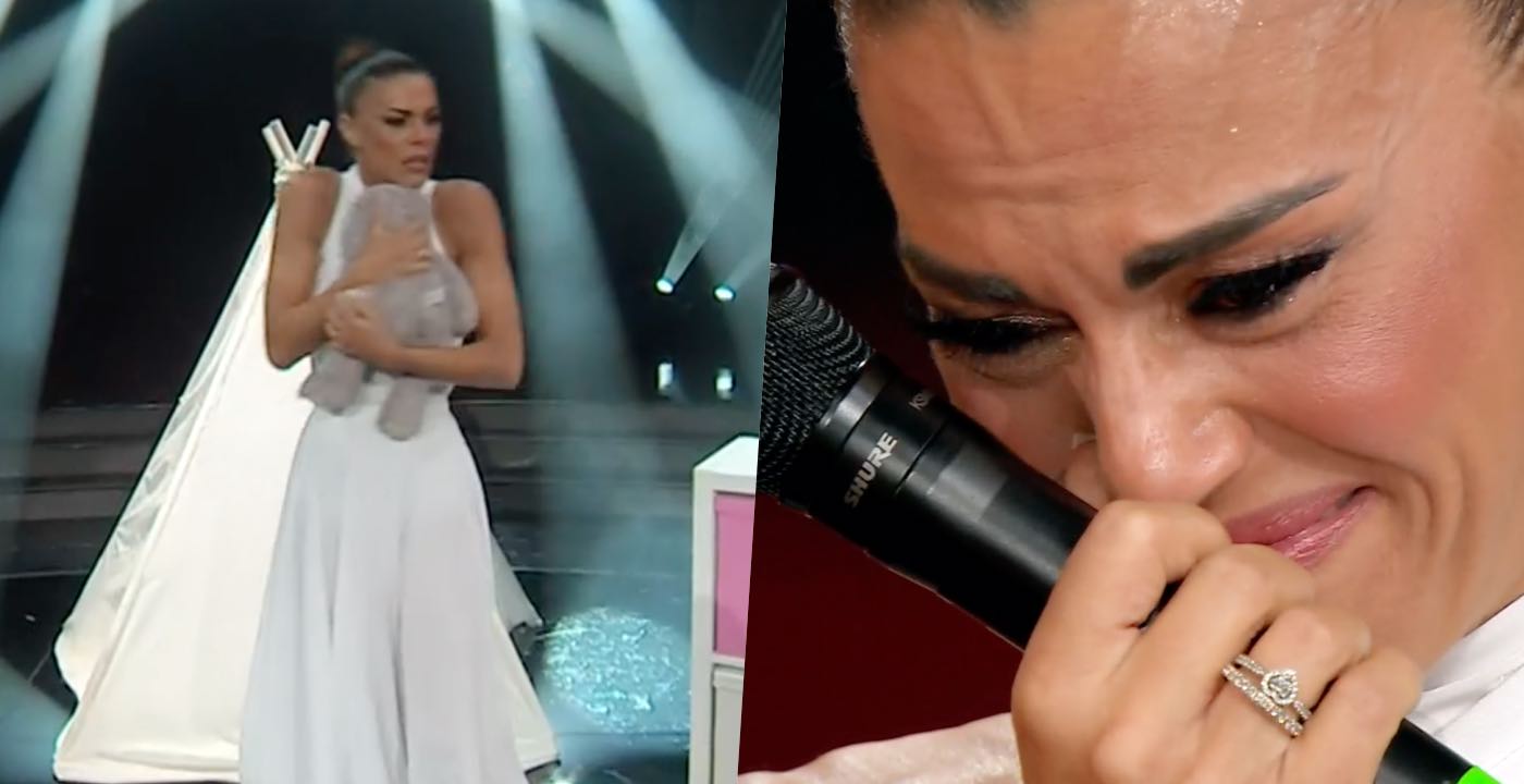 Bianca Guaccero dedica la performance alla figlia e scoppia in lacrime