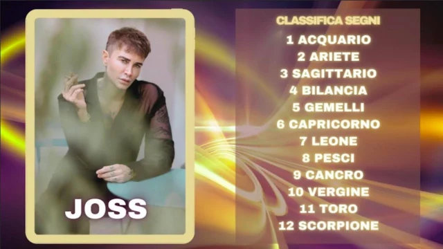 Oroscopo di Joss dal 16 al 22 dicembre: classifica dei segni