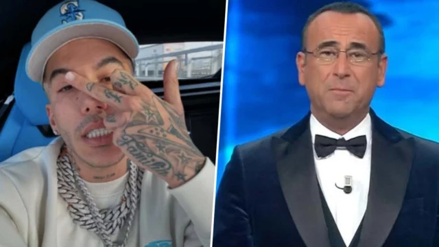 Sfera Ebbasta escluso da Sanremo 2025 fa il dito medio sui social