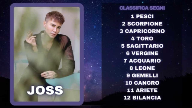 Oroscopo di Joss dal 13 al 19 gennaio: classifica dei segni