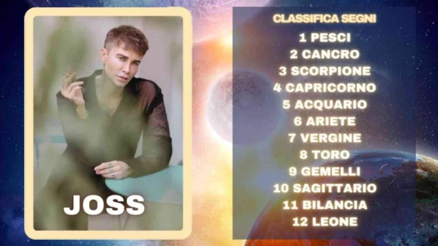 Oroscopo di Joss dal 20 al 26 gennaio: classifica dei segni