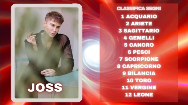 Oroscopo di Joss dal 27 gennaio al 2 febbraio: classifica dei segni