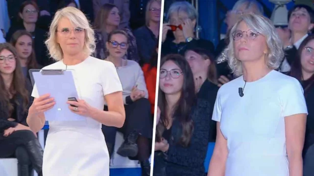 Maria De Filippi sfoggia un tubino da oltre 1000 Euro firmato Victoria Beckham (e non è la prima volta)