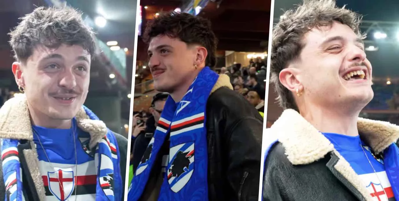 Olly arriva allo stadio e i tifosi della sua Sampdoria lo accolgono cantando Balorda Nostalgia