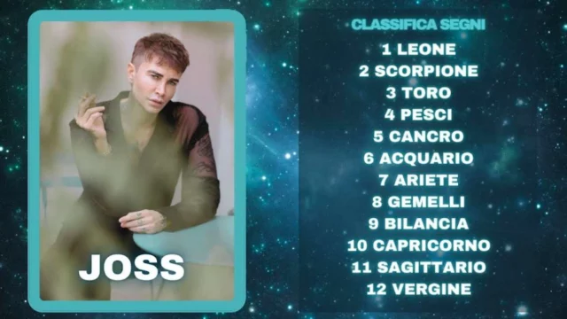 Oroscopo di Joss dal 17 al 23 febbraio: classifica dei segni