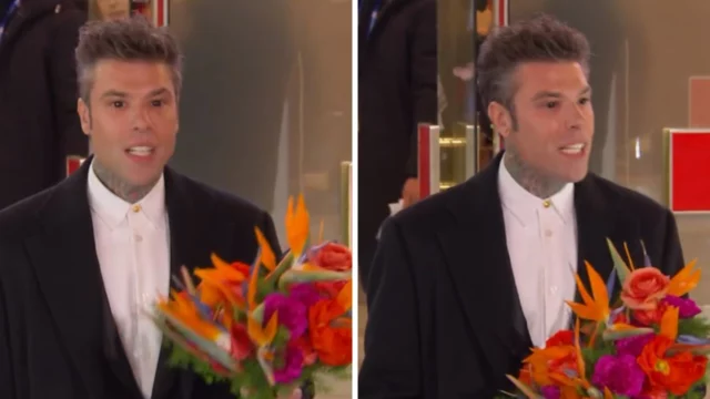 fedez cosa sta succedendo occhi sanremo 2025 green carpet