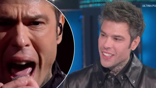 perché fedez non ha lenti nere finale sanremo 2025