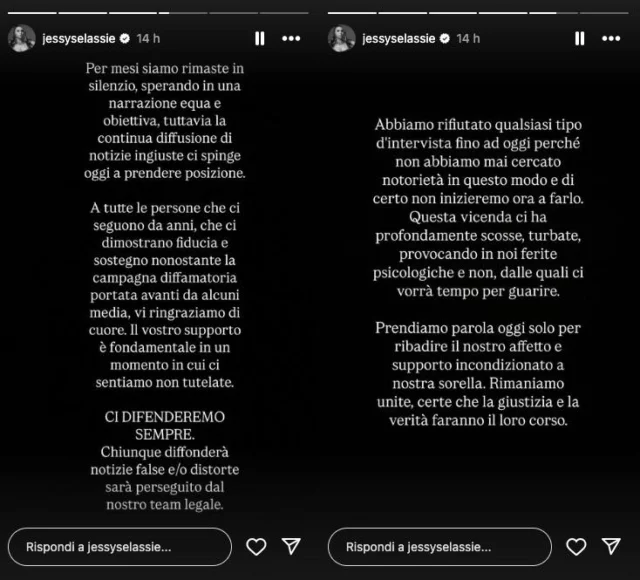 Instagram Stories della sorella di Lucrezia SelassieÌ